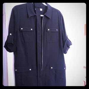 Michael Kors navy zip up dress